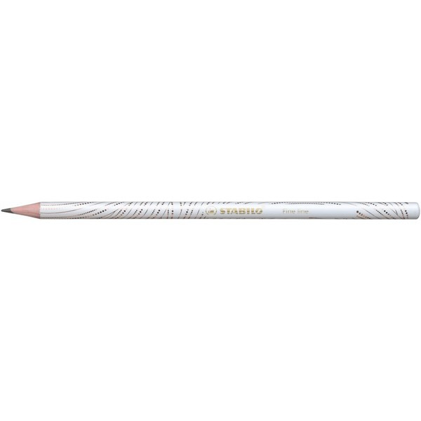 Карандаш Чернографитный Stabilo Fine Line Hb Белый/Золотой Корпус (STABILO 427/HB-04)