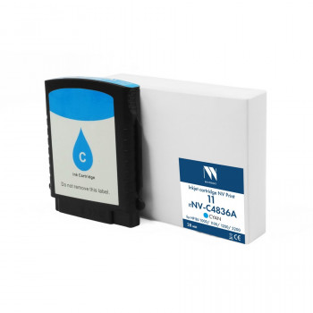 NV Print NVP-C4836A Струйный картридж 11 (NV-C4836A) Cyan для HP BIJ 1000 / 1100 / 1200 / 2200 (28мл) совместимый NVP-C4836A, Совместимость: , ресурс: 0 стр.