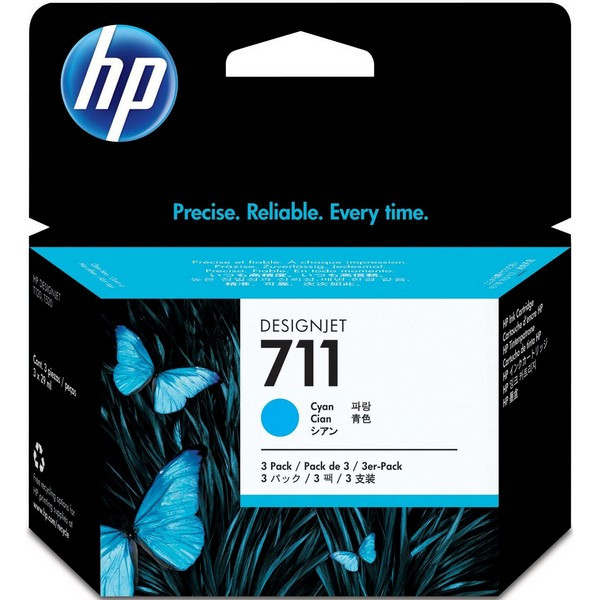 HP CZ134A Картридж №711 (Тройная упаковка) голубой HP DesignJet T120 / T520 (3*29мл)