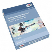 Краски акриловые Гамма Студия, художественные, набор 12 цветов по 18 мл, в тубах (ГАММА 160320211)