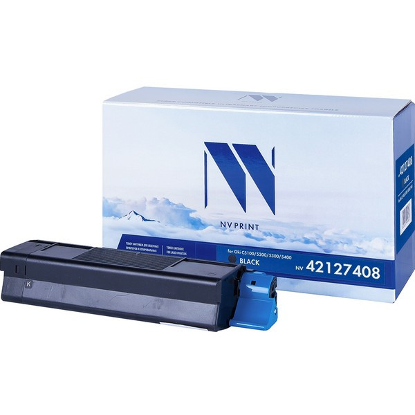 NV Print NVP-42127408Bk Картридж совместимый NV-42127408 Black для Oki C5100 / 5200 / 5300 / 5400 (5000k)