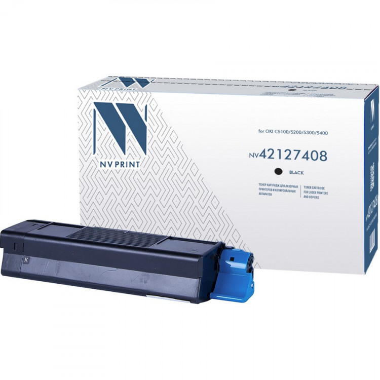NV Print NVP-42127408Bk Картридж совместимый NV-42127408 Black для Oki C5100 / 5200 / 5300 / 5400 (5000k)