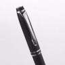 Набор ручек подарочных BRAUBERG Duetto, СИНИЕ, 2 шт.: шариковая, перьевая, черный с хромированными деталями, 143478