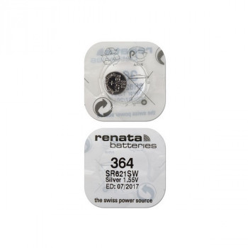 Батарейка RENATA SR621SW  364 (0%Hg) Тип: S621LЦена: за 1 шт.