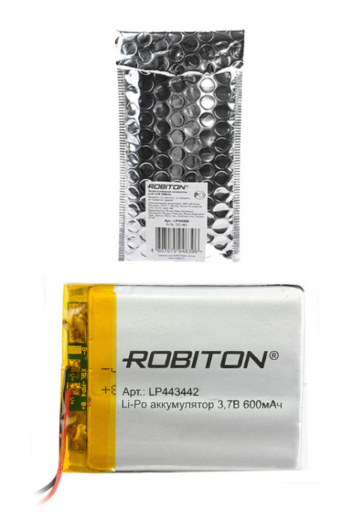 Аккумулятор ROBITON LP443442 3.7В 600мАч PK1
