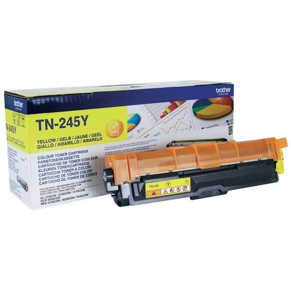 Brother TN245Y Тонер-картридж TN-245Y для Brother HL3140CW / 3170СDW / DCP9020CDW / MFC9330CDW жёлтый (2200стр)