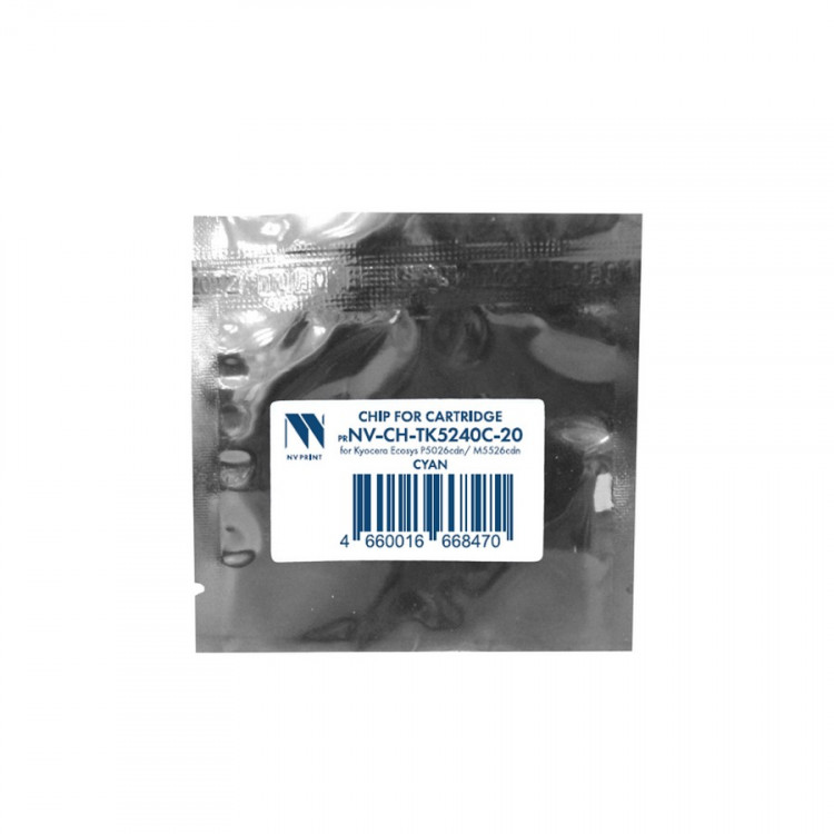 NV Print NVP-CH-TK5240C-20 Чип для Kyocera (TK-5240C) (20шт) Ecosys P5026cdn / M5526cdn Cyan (3K) совместимый