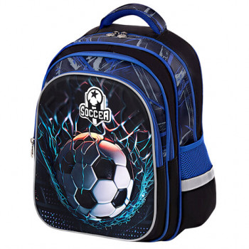 Рюкзак BRAUBERG KIDS FLOSSY, 2 отделения, 3 кармана, &quot;Soccer Club&quot;, 3D-панель, 40х28х18 см, 273181 