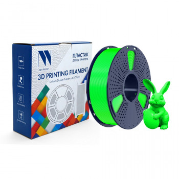 NV Print NVP-3D-PETG-GLOW-GREEN Филамент PETG Glow Green для 3D печати диаметр 1.75мм  длина 330 метров  масса 1 кг NVP-3D-PETG-GLOW-GREEN, Совместимость: , ресурс: 0 стр.