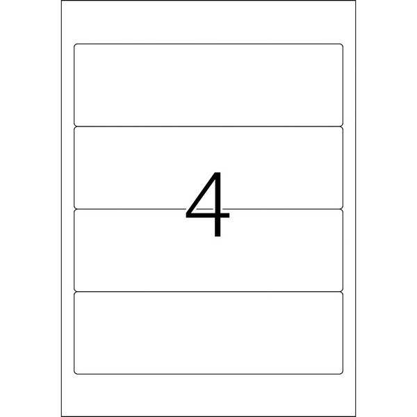 HERMA 5123 (для папок) Этикетки самоклеющиеся Бумажные А4, 192.0 x 59.0, цвет: Белый, клей: перманентный, для печати на: струйных и лазерных аппаратах, в пачке: 25 листов/100 этикеток