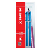 Ручка шариковая Stabilo Excel  828 F/0,38 мм, синяя, 2шт в блистере (STABILO 828/41-2B)