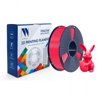 NV Print NVP-3D-PETG-GLOW-RED Филамент PETG Glow Red для 3D печати диаметр 1.75мм  длина 330 метров  масса 1 кг NVP-3D-PETG-GLOW-RED, Совместимость: , ресурс: 0 стр.