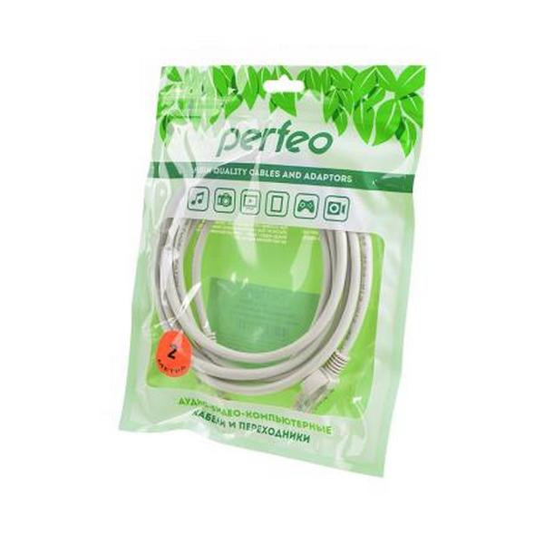 Кабель PERFEO P6003 Патчкорд UTP кат.5е RJ-45 вилка - RJ-45 вилка, длина 2 м. BL1