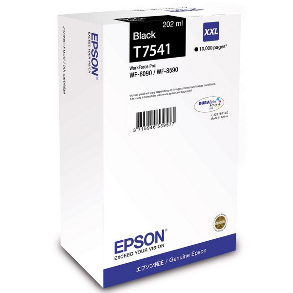 Epson C13T754140 Картридж черный T7541 XXL для Epson WorkForce Pro WF-8090DW/8590DWF (10K)
