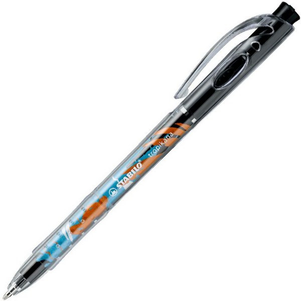 Ручка Шариковая Автоматическая Stabilo Tropikana Beach 338Me Толщина Линии М 0,45 мм., Цвет Чернил: Черный (STABILO 338ME1046)