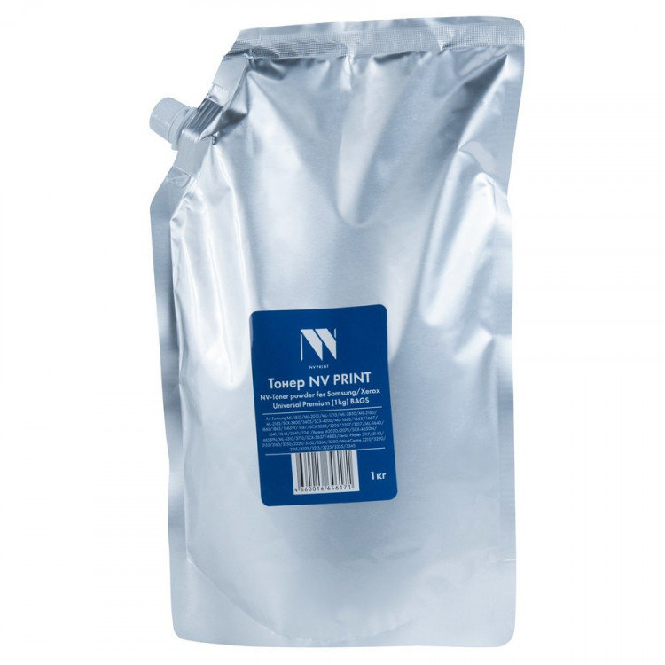 NV Print NVP-S/X-UNIV-PR-1KG-BAG Тонер Samsung / Xerox Universal (1кг, ASC) пакет для ML-1610, 1615, 1620, 1625, 2010, 2015, 2020, 2510, 2570, 2571, SCX-4321, 4521, ML-1410, 1500, 1510, ML-1710, 1740, 1745, 1750, 1755, 1780, ML-2160, 2162, 2165, 2167, 216