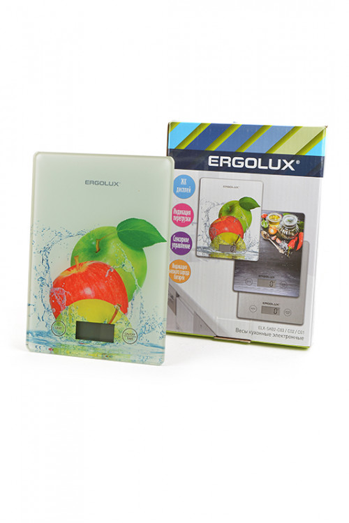 Весы ERGOLUX ELX-SK02-С01 платформа 5 кг, белый, фрукты