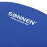 Коврик для мыши с подушкой под запястье SONNEN, полиуретан + лайкра, 250х220х20 мм, синий, 513300