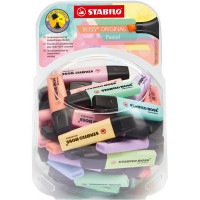Текстовыделитель Stabilo Boss Original Pastel, 10 цветов, Дисплей 60 шт. (STABILO 70/60-03)