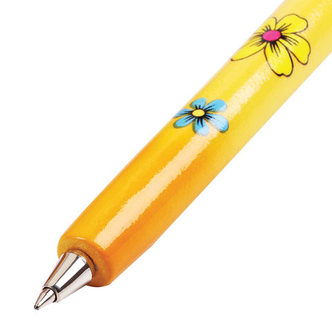 Ручка фигурная "ЧЕРЕПА", СИНЯЯ, 4 дизайна ассорти, линия письма 0,5 мм, дисплей, BRAUBERG, 142752