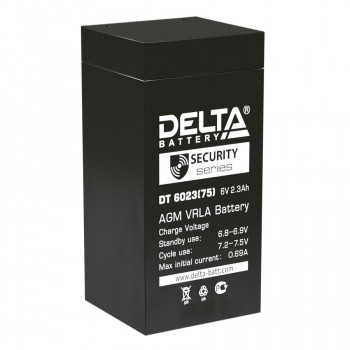 Energon Delta DT 6023 (75) Аккумуляторная батарея DELTA DT 6023 (75) (6В / 2,3Ач, Тип: AGM, Клемма: F1, ДхШхВ: 43х37х75мм (Полная высота: 75мм), срок службы: 5 лет, Гарантия: 1г, вес: 0,37кг) 