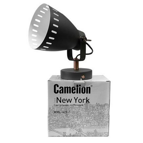 Светильник Camelion WML-428-1  C02 New York настенный, чёрный