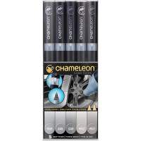 Маркер спиртовой Chameleon Color Tones CT0509 5 Gray Tones, 5 маркеров серых тонов