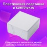 Блок для записей BRAUBERG в подставке прозрачной, куб 9х9х5 см, белый, белизна 95-98%, 122224