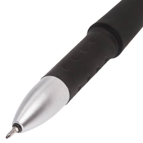 Ручка гелевая BRAUBERG Impulse, 0.5 мм, ригольчатый узел, грип, черная (BRAUBERG 141183)