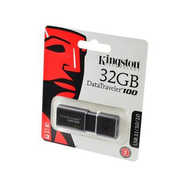 Носитель информации KINGSTON USB 3.1/3.0/2.0  32GB  DataTraveler 100 G3 черный BL1