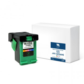 NV Print NVP-C8766HE Струйный картридж 135 (NV-C8766HE) Color для HP DJ 5743 / 6943, OJ 6313 (21мл) совместимый NVP-C8766HE, Совместимость: , ресурс: 0 стр.