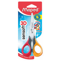 Ножницы Maped Sensoft, 13 см, для левшей, школьные, симметричные, гибкие кольца, цвет ассорти (MAPED 693500)