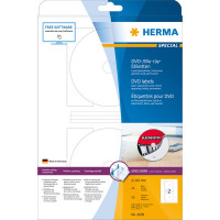 HERMA 4699 maxi Этикетки самоклеющиеся для CD-дисков Полиэстровые А4, д. 116 мм, цвет: Прозрачные, клей: перманентный, для печати на: лазерных аппаратах, в пачке: 25 листов/50 этикеток