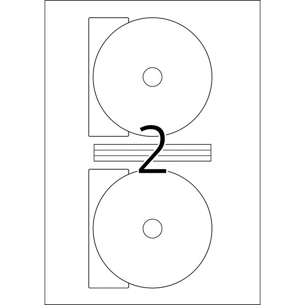 HERMA 4699 maxi Этикетки самоклеющиеся для CD-дисков Полиэстровые А4, д. 116 мм, цвет: Прозрачные, клей: перманентный, для печати на: лазерных аппаратах, в пачке: 25 листов/50 этикеток
