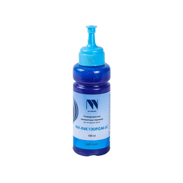 NV Print NVP-INK100PGM-LC Чернила  пигментные NV-INK100PGM-LC для аппаратов Epson (100ml) Light Cyan совместимые