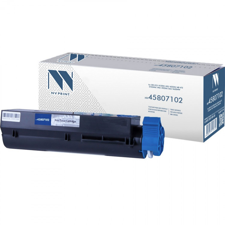 NV Print NVP-45807102 Картридж совместимый NV-45807102 для Oki 412 /  412dn /  432 /  432dn /  MB 472 /  472dnw /  492 /  492dn /  562 /  562dnw (3000k)