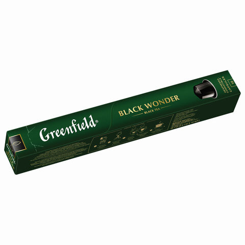 Чай в капсулах GREENFIELD "Black Wonder", черный, 10 штук х 2,5 г, 1362-10