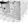 Картонный игровой развивающий Домик-раскраска 