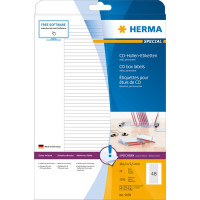 HERMA 5078 Этикетки самоклеющиеся для CD-дисков Бумажные А4, 114.3 x 5.5, цвет: Белый, клей: перманентный, для печати на: струйных и лазерных аппаратах, в пачке: 25 листов/1200 этикеток