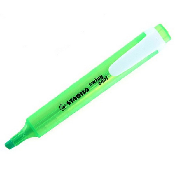 Текстовыделитель STABILO Swing Cool 275/33 1-4 мм, скошенный, зеленый (STABILO 275/33)