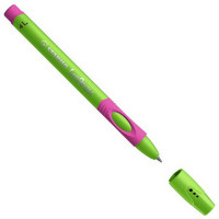 Ручка шариковая Stabilo LeftRight для левшей, F, зеленый/малиновый корпус, цвет чернил: Синий  (STABILO 6318/7-10-41)