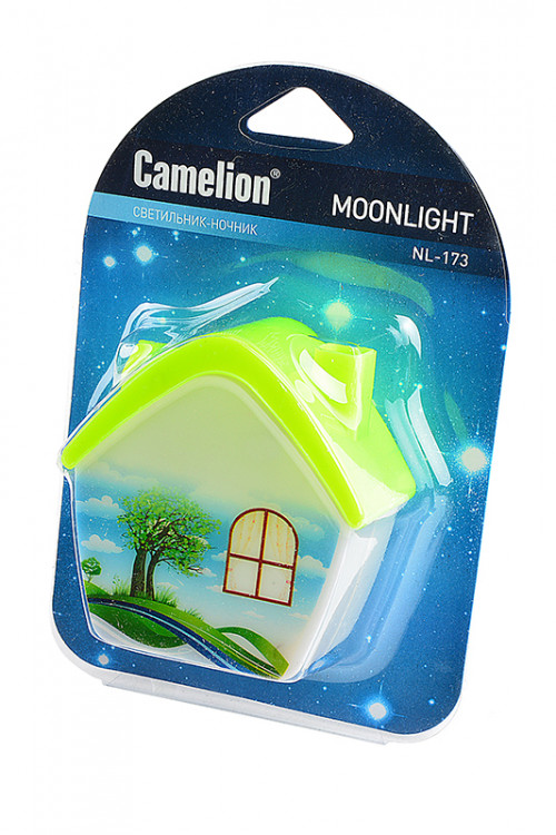 Светильник Camelion NL-173 "Домик" ночник с выключателем, 4LED BL1