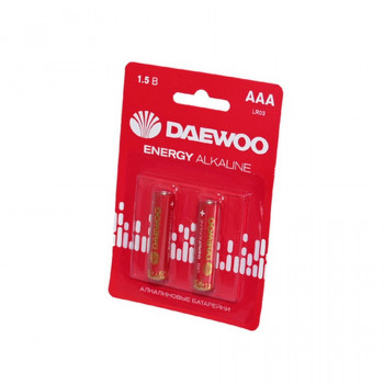Батарейка DAEWOO ENERGY Alkaline LR03 BL2 (Комплект 2 шт.) Тип: LR03Цена: за комплект