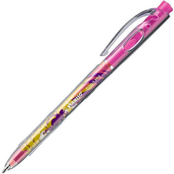 Ручка Шариковая Автоматическая Stabilo Tropikana Beach 338Me Толщина Линии М 0,45 мм., Цвет Чернил: Розовый (STABILO 338ME1056)