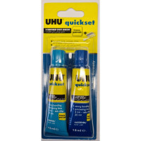 Клей эпоксидный UHU Quickset (Plus 5 min/Plus Schnellfest), двухкомпонентный, быстросхватывающийся, прозрачный, 30 мл. (UHU 40608/40381/45700)
