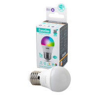 Лампа светодиодная Camelion Smart Home LSH7/G45/RGBCW/Е27/WIFI диммируемая 7Вт Е27 RGB BL1