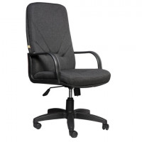 Кресло офисное "Менеджер", ткань, монолитный каркас, серое С-73, В-40