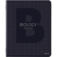Тетрадь А5, 48 л, BRAUBERG COLOR Биология, матовая ламинация, лак, 70г/м, клетка, подсказ, 1 шт. (BRAUBERG 403981)