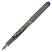 Ручка перьевая Pilot V-Pen Silver, M, цвет чернил: синий (Pilot SVP-4M-L)