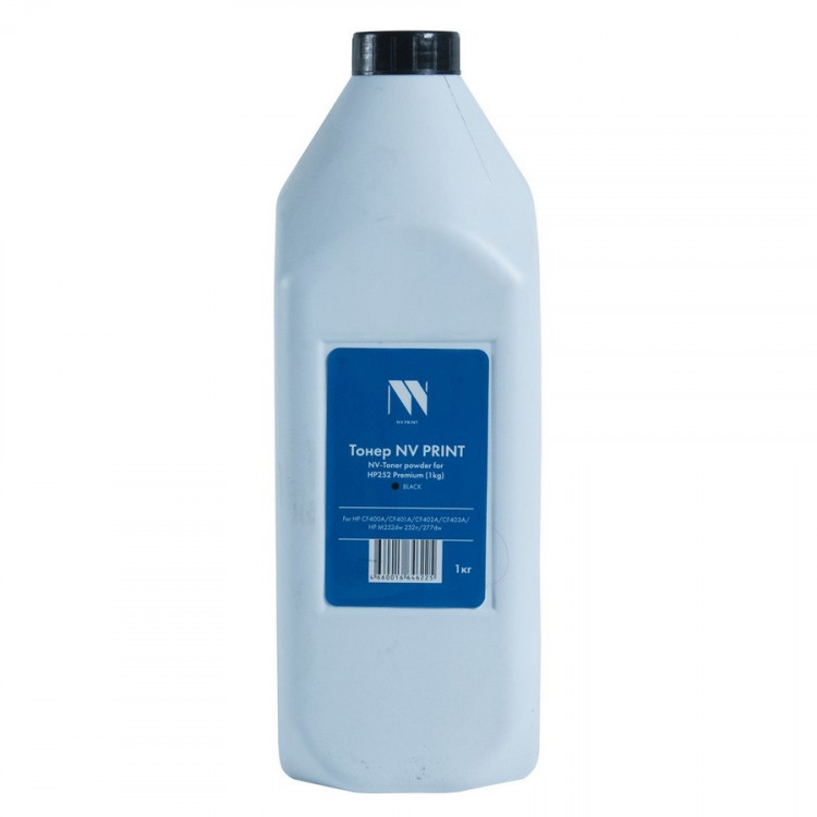 NV Print NVP-252-PR-1KGBK Тонер для HP 252 (1кг) Black для CF400A, W2030A / X, W2070A, W2210A / X, W2410A, HP Color LaserJet M252, M274, M277,  150, 178, 179, M255, M282, M283, M182, M183 совместимый Premium